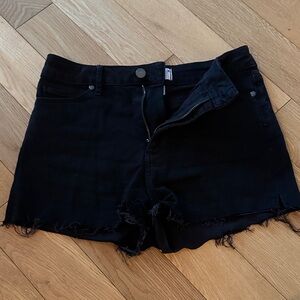 PAIGE Black Denim Shorts